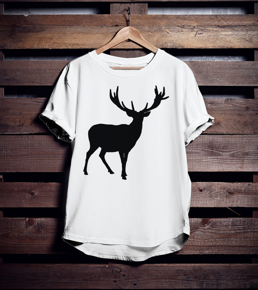 Silhouette Stag Deer Wildlife Nature T-Shirt