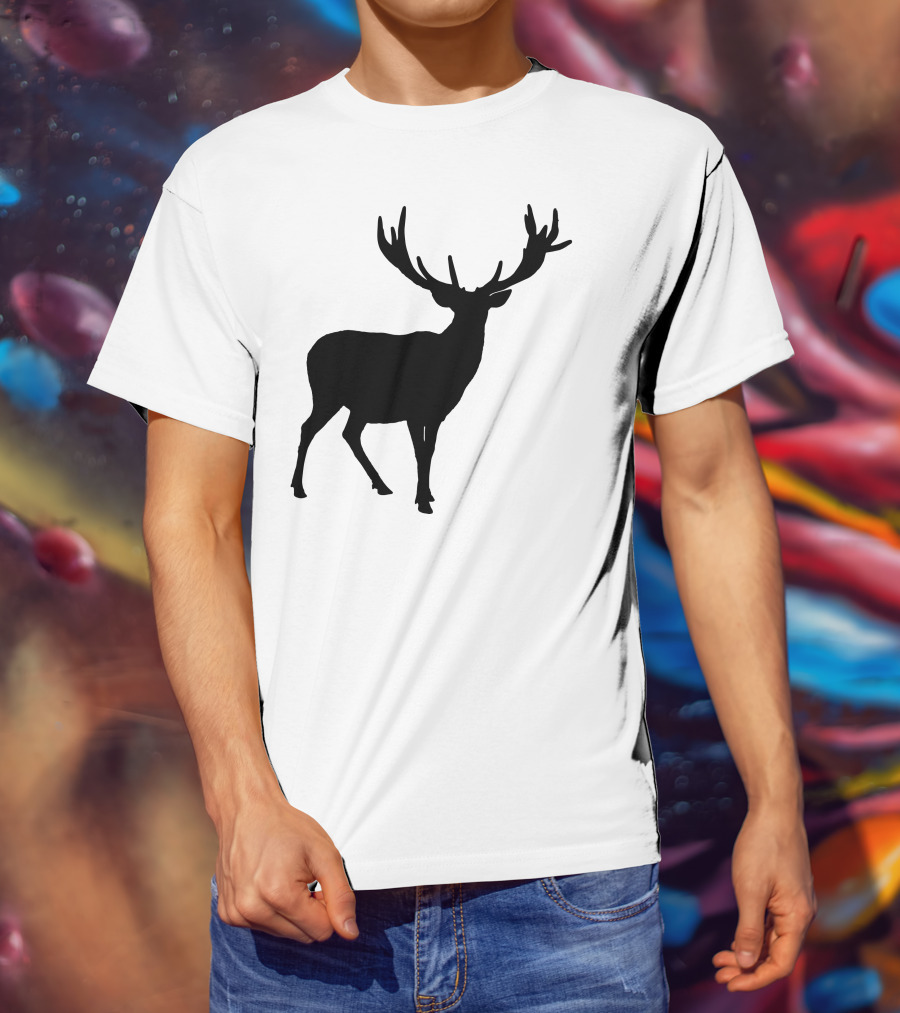Silhouette Stag Deer Wildlife Nature T-Shirt