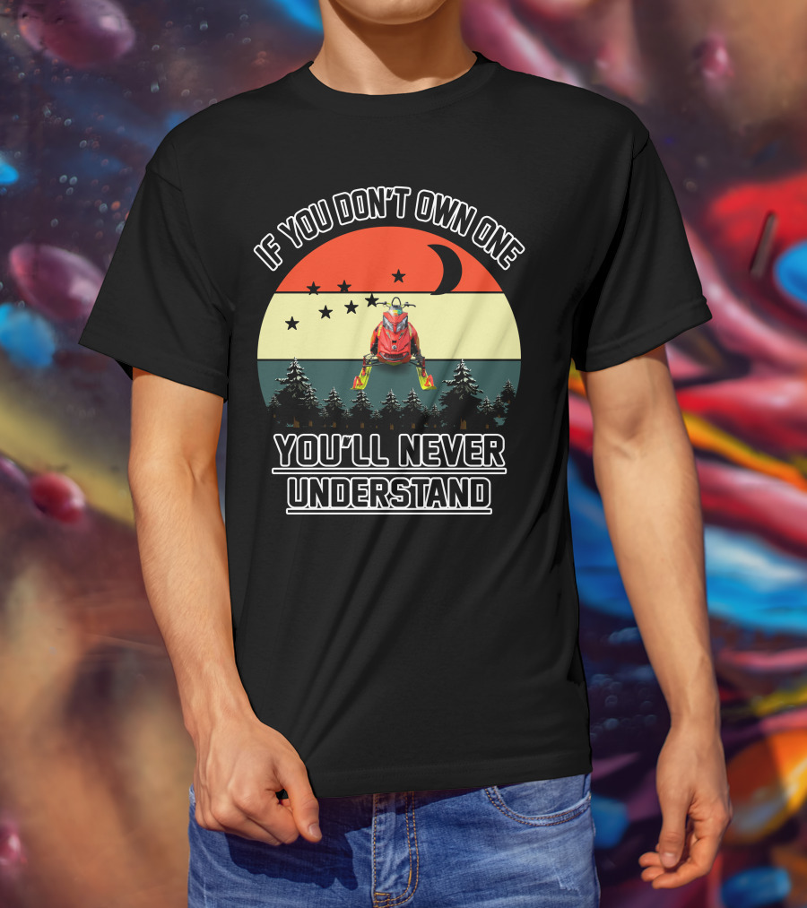 Ski-Doo 900 ACE If You Don't Own One You'll Never Understand Snowmobile Retro Trees Stars T-Shirt