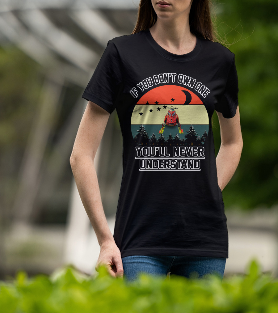 Ski-Doo 900 ACE If You Don't Own One You'll Never Understand Snowmobile Retro Trees Stars T-Shirt