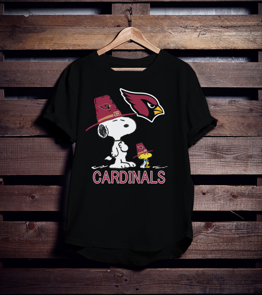 Cardinals Snoopy Woodstock Arizona Cardinals T-Shirt