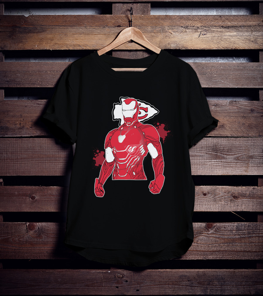 Iron Man Kansas City Chiefs Crossover T-Shirt