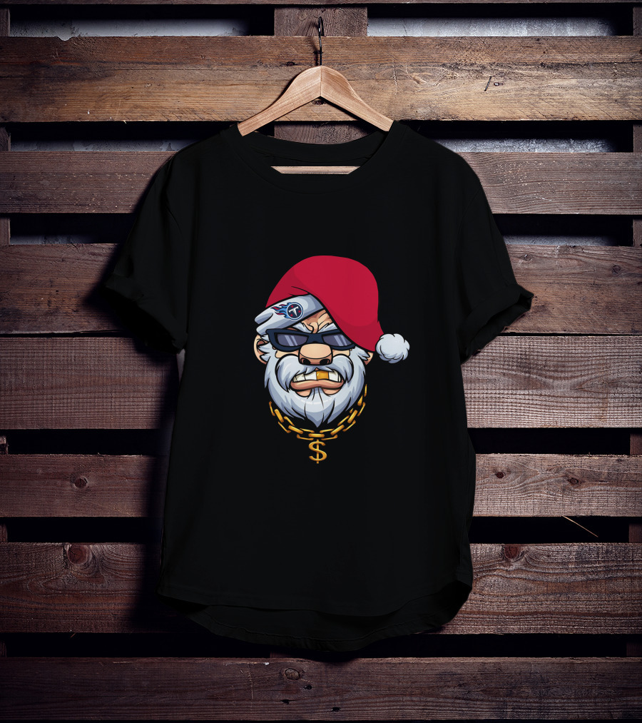Titans Gangster Santa With Chain And Shades T-Shirt