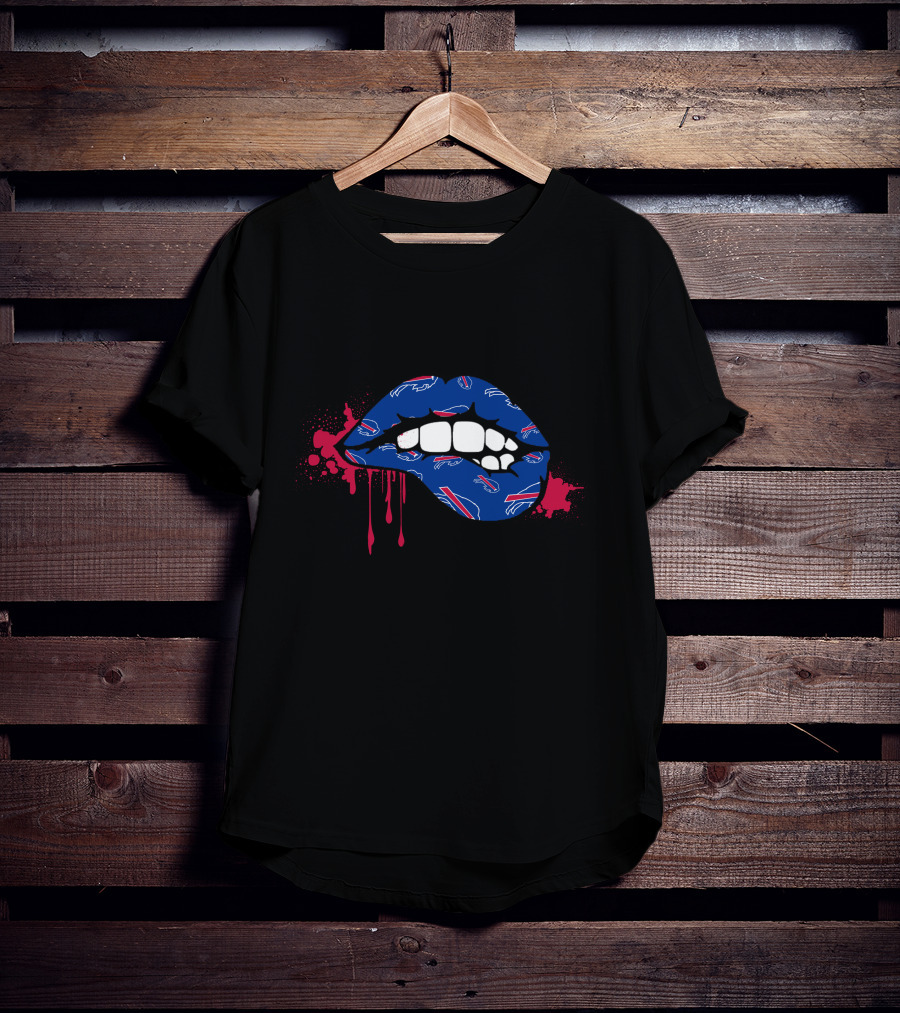 Buffalo Bills Nfl Dripping Lips Splash T-Shirt