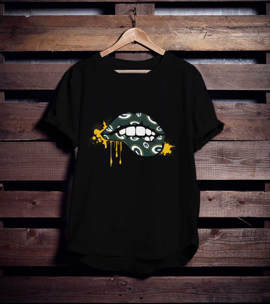 Dripping Lips Green Bay Packers T-Shirt