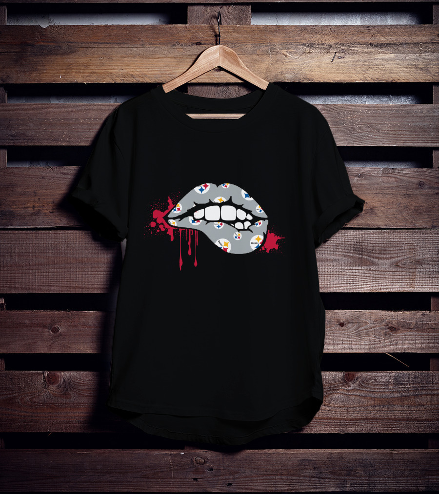 Dripping Lips Pittsburgh Steelers T-Shirt