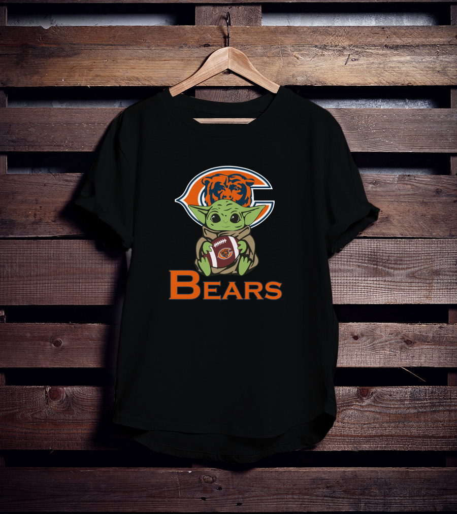 Bears Baby Yoda Chicago Star Wars Football T-Shirt