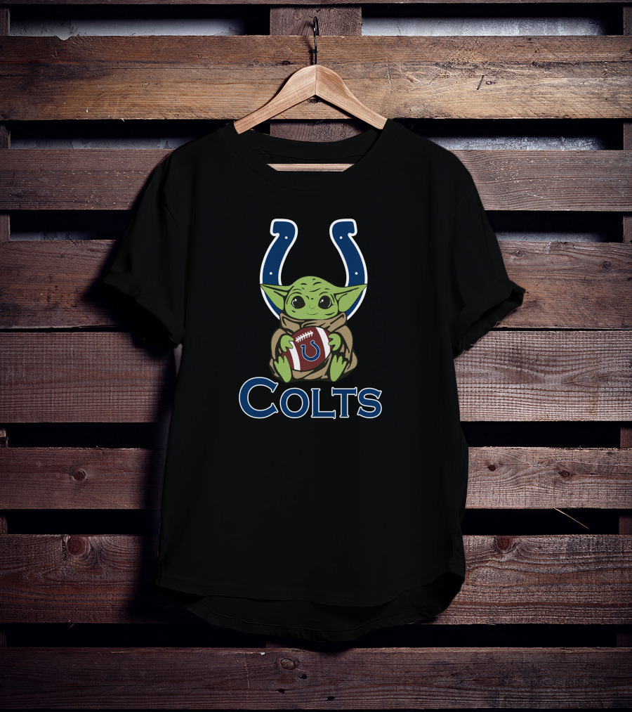 Colts Baby Yoda Star Wars Football T-Shirt