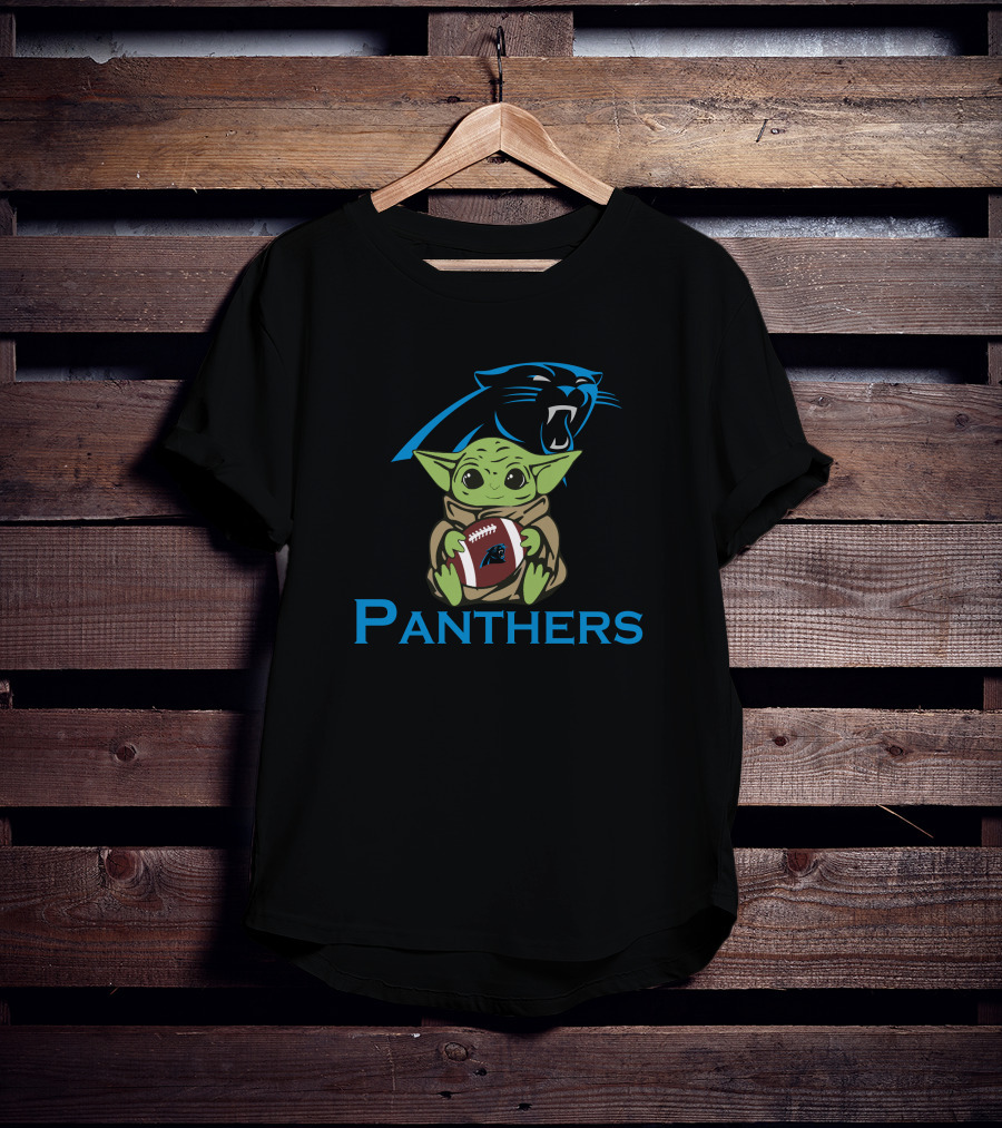 Panthers Baby Yoda Football Star Wars T-Shirt