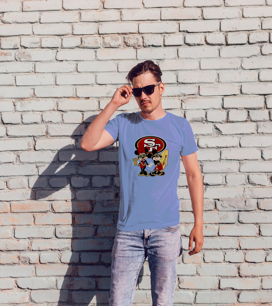 49ers Mickey Minnie Surfing Vacation Sf T-Shirt