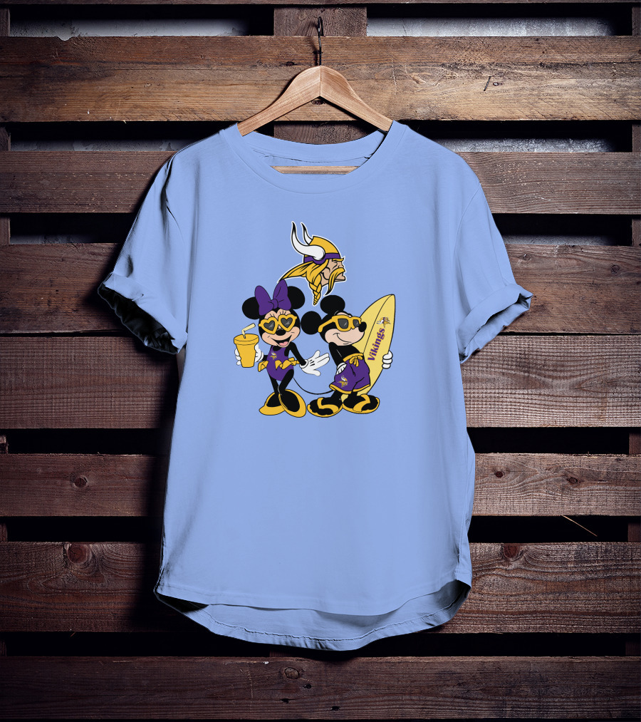 Vikings Mickey Happy Vacation Minnesota Fun T-Shirt