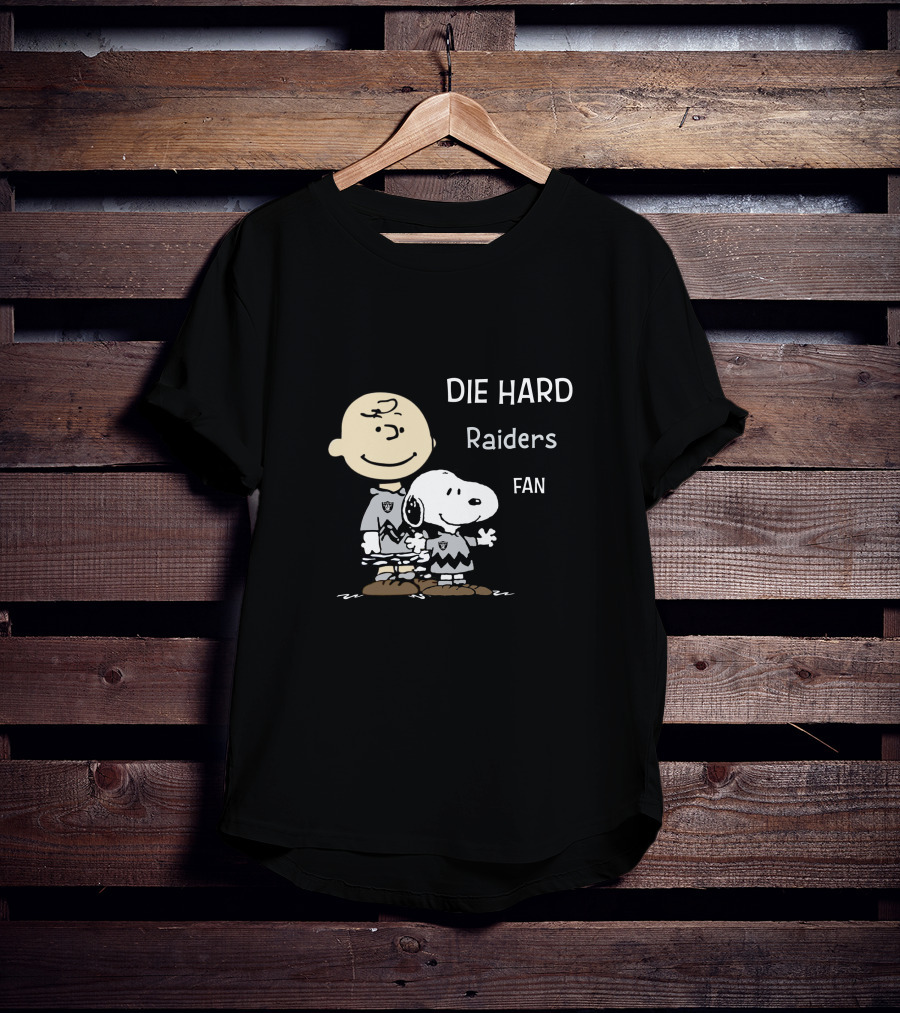 Die Hard Raiders Fan Snoopy And Charlie Brown T-Shirt