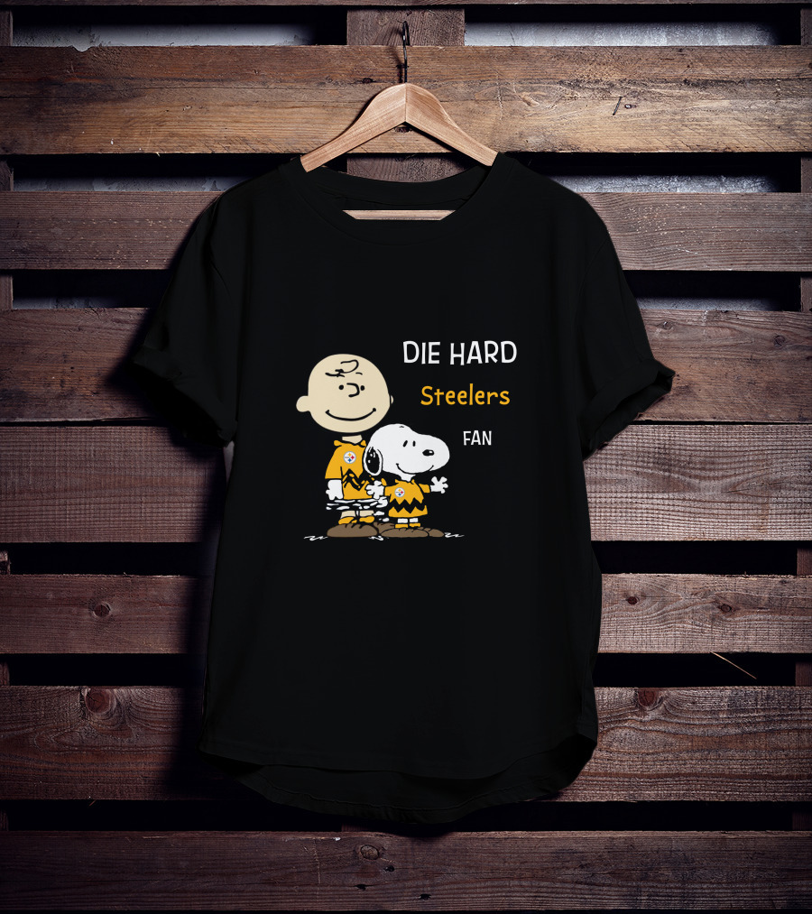 Die Hard Steelers Fan Snoopy And Charlie Brown T-Shirt