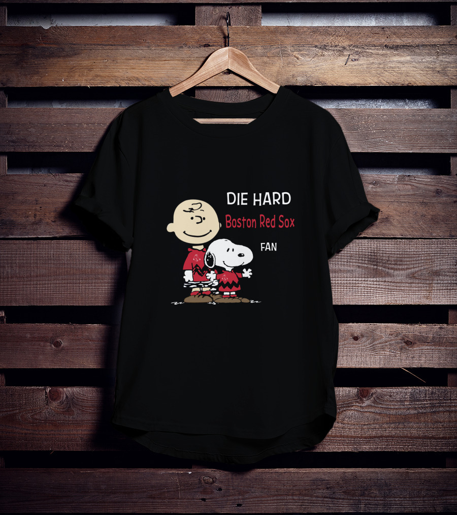DIE HARD Boston Red Sox FAN Snoopy And Charlie Brown T-Shirt