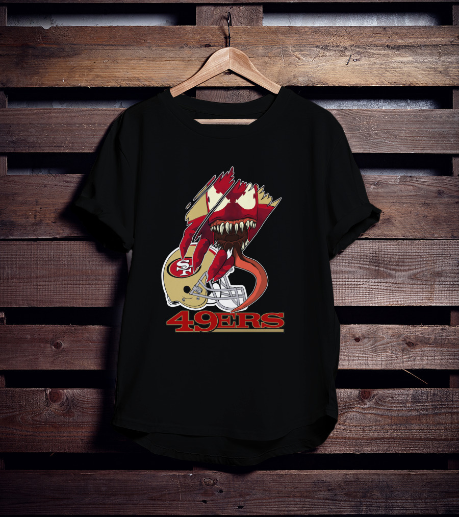 49ers Venomous Creature With San Francisco Helmet T-Shirt