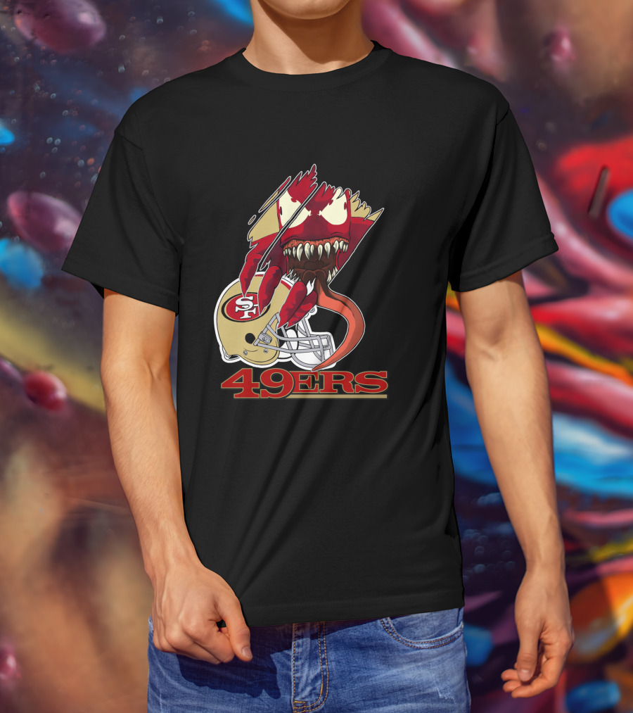 49ers Venomous Creature With San Francisco Helmet T-Shirt