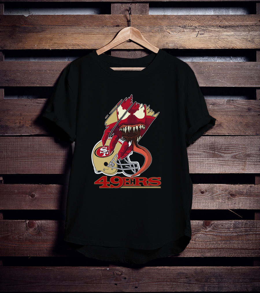 49ers Sf Football Venom Monster Helmet T-Shirt