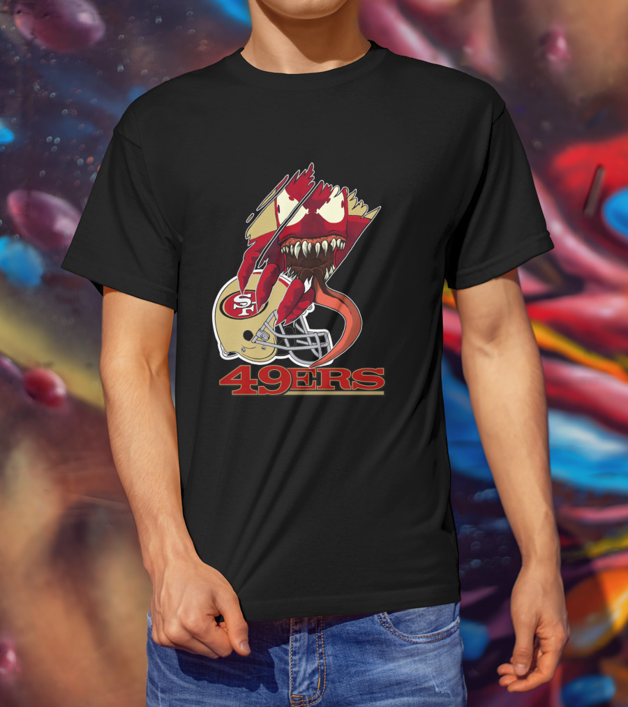 49ers Sf Football Venom Monster Helmet T-Shirt
