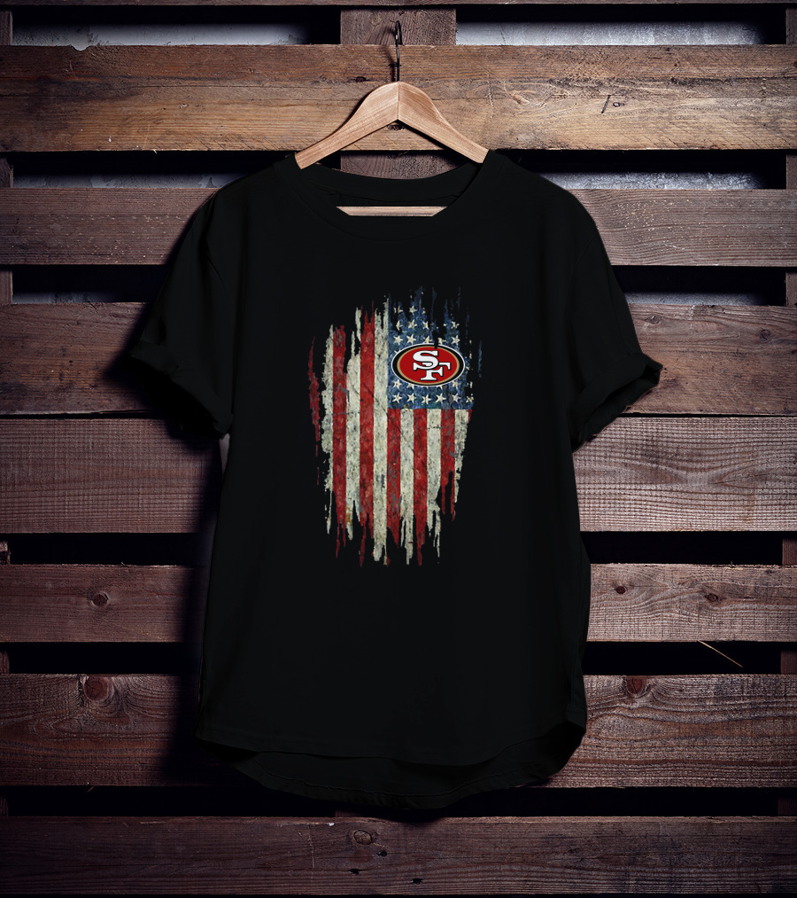 49ers American Flag Sf Logo Stars And Stripes T-Shirt