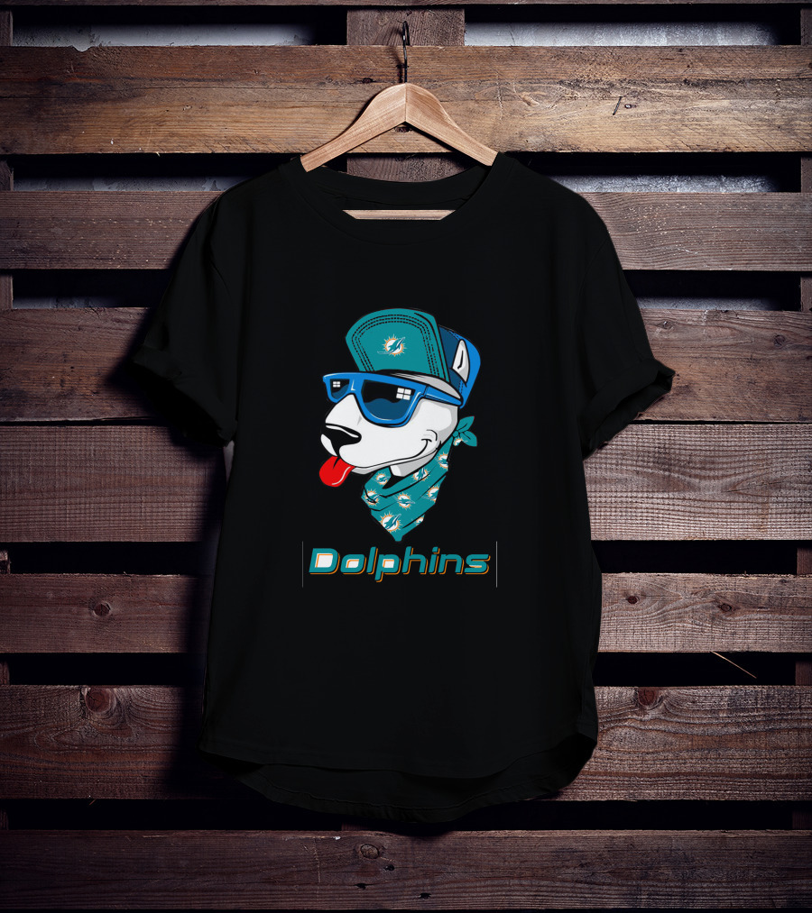 Dolphins Bull Terrier Fan Style T-Shirt