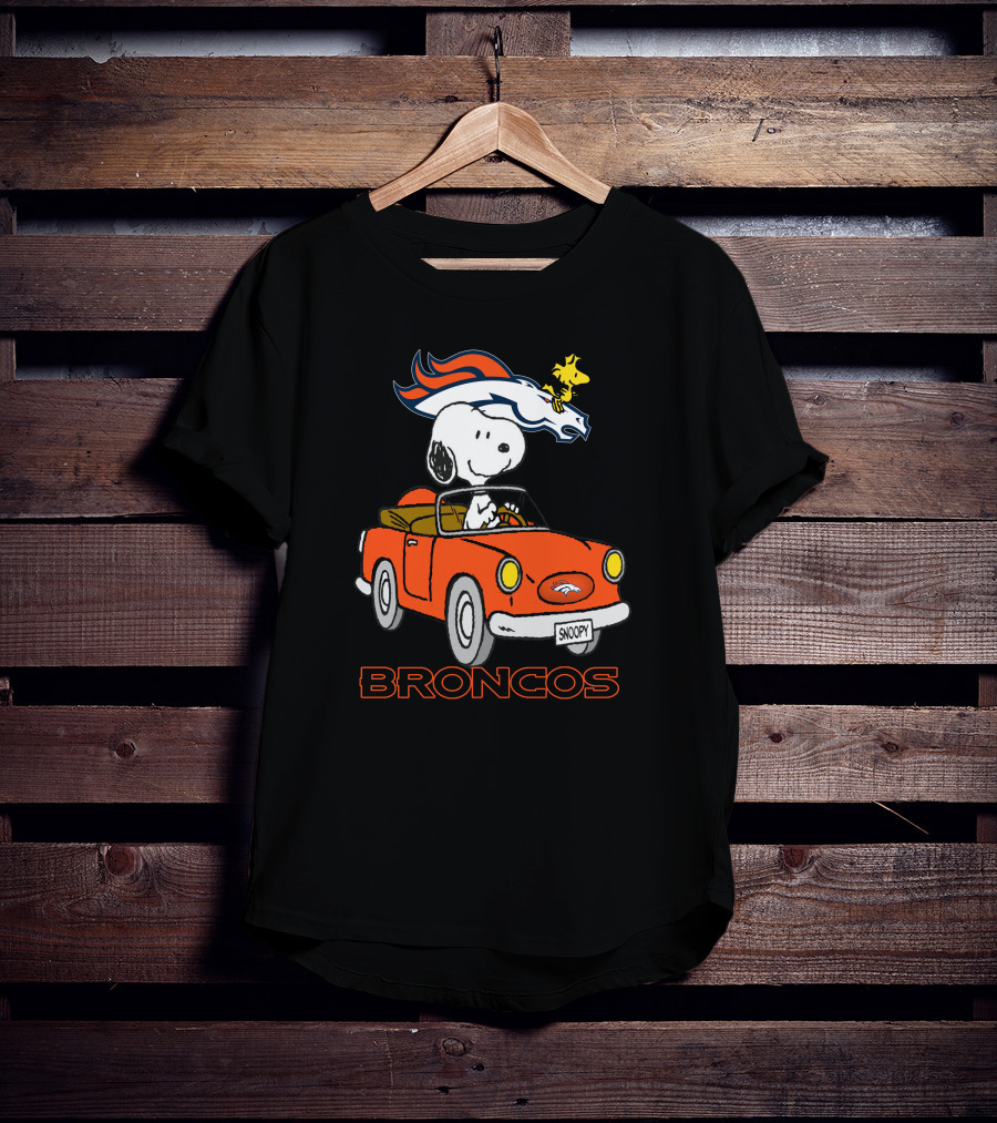 Broncos Snoopy Woodstock Long Ride Adventure T-Shirt