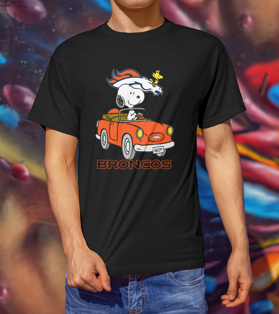 Broncos Snoopy Woodstock Long Ride Adventure T-Shirt