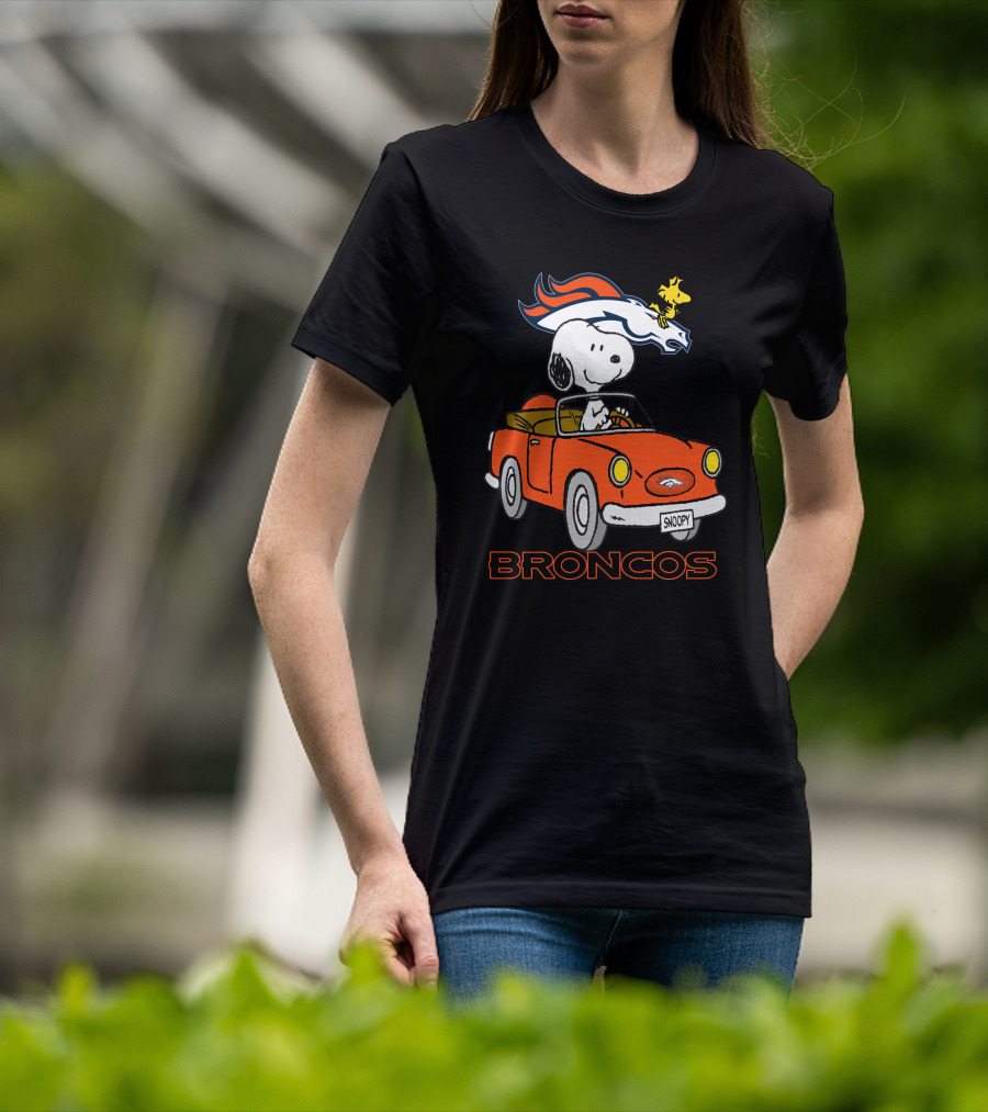 Broncos Snoopy Woodstock Long Ride Adventure T-Shirt