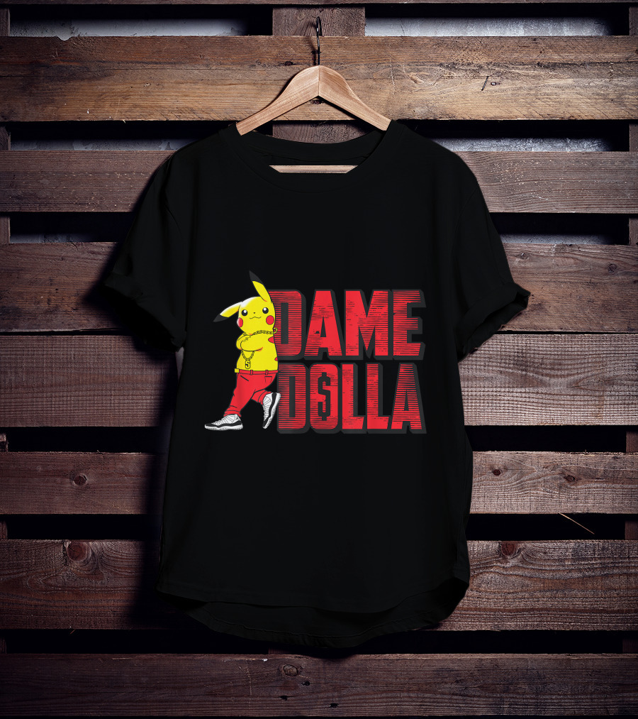 Pikachu Dame Dolla Crossover Red Outfit Sneakers T-Shirt