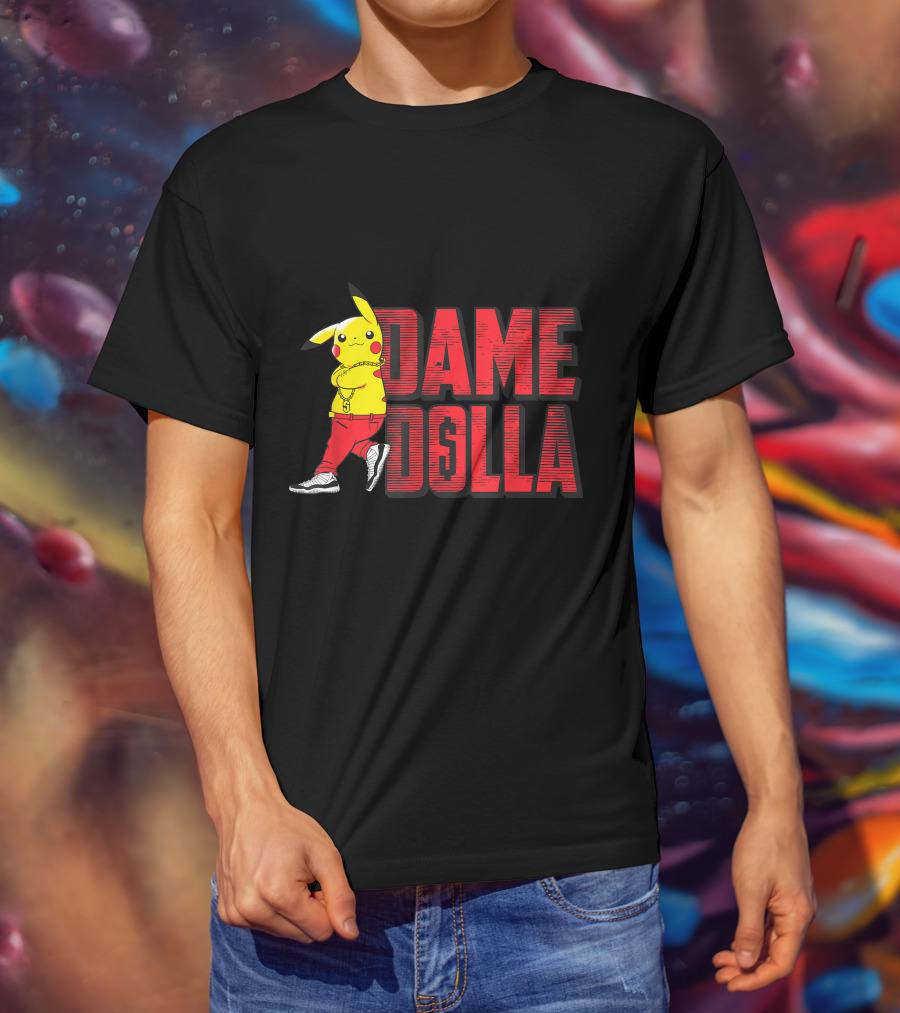 Pikachu Dame Dolla Crossover Red Outfit Sneakers T-Shirt