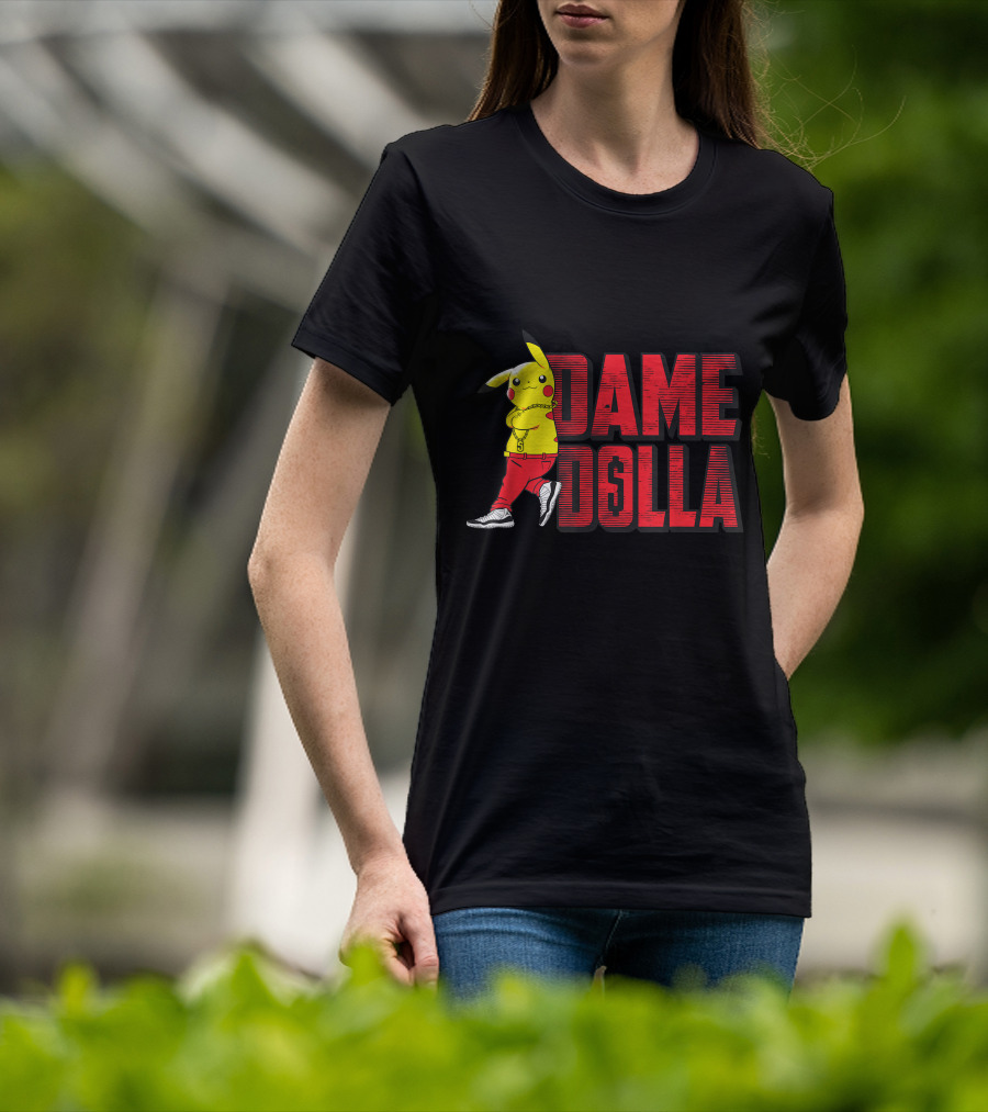 Pikachu Dame Dolla Crossover Red Outfit Sneakers T-Shirt