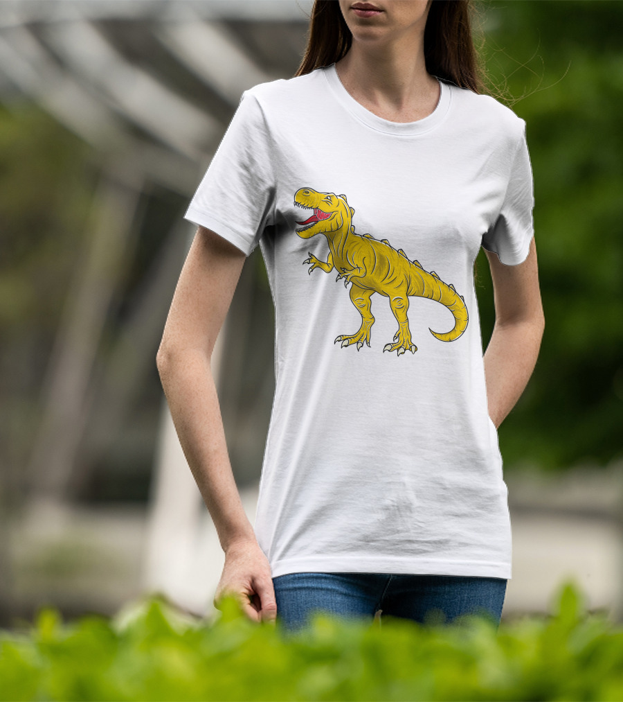 Yellow Dinosaur Tyrannosaurus Rex T-Shirt