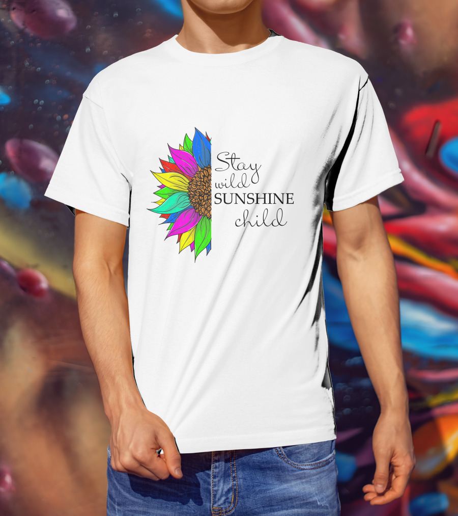 Stay Wild Sunshine Child Multicolored Sunflower T-Shirt