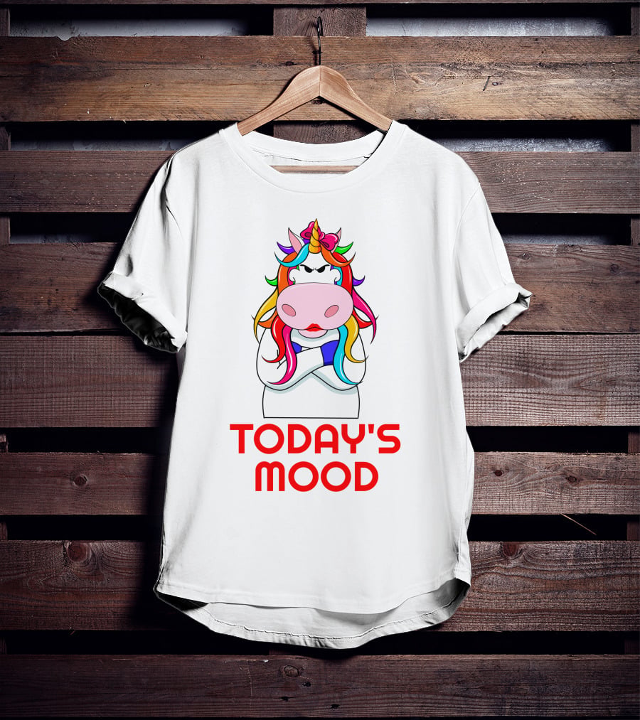 Today's Mood Angry Rainbow Unicorn T-Shirt