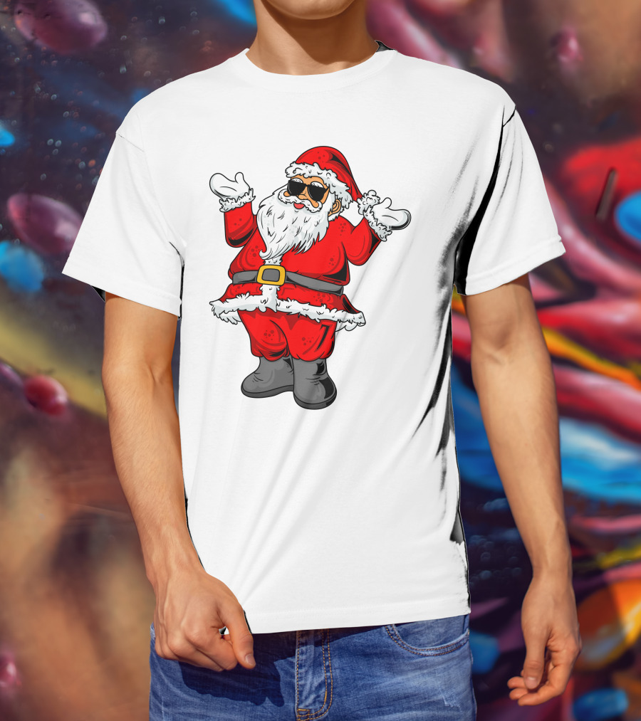 Santa Claus Wearing Cool Shades T-Shirt