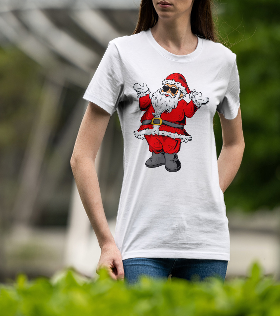 Santa Claus Wearing Cool Shades T-Shirt
