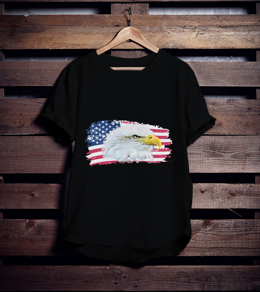 American Flag Bald Eagle T-Shirt