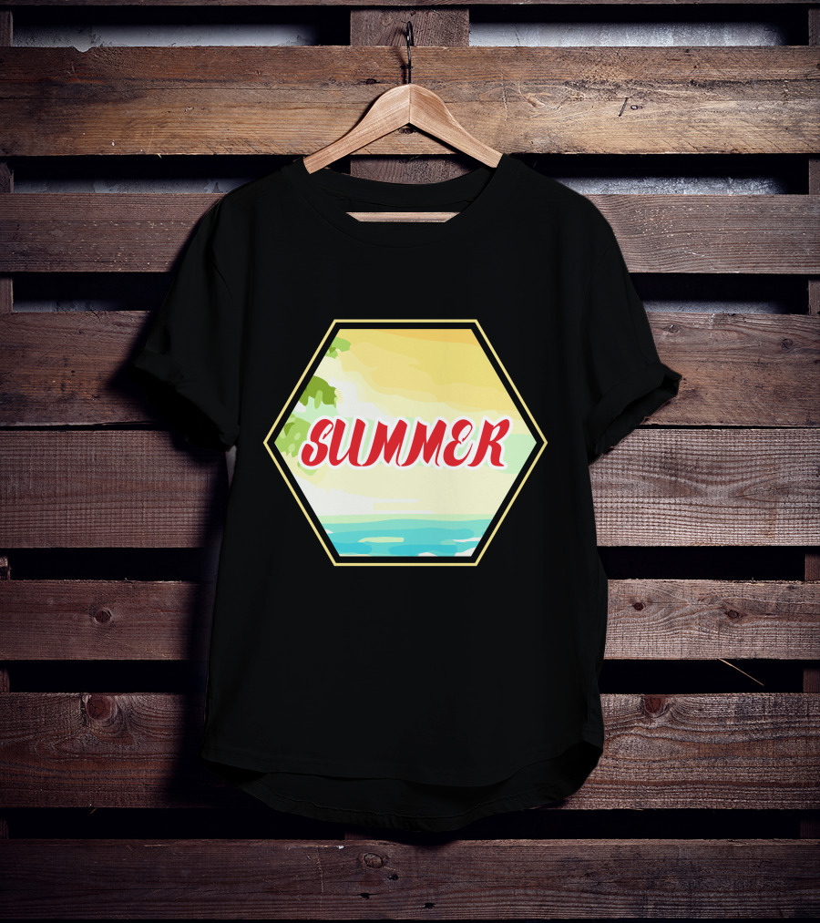 Summer Ocean Hexagon T-Shirt