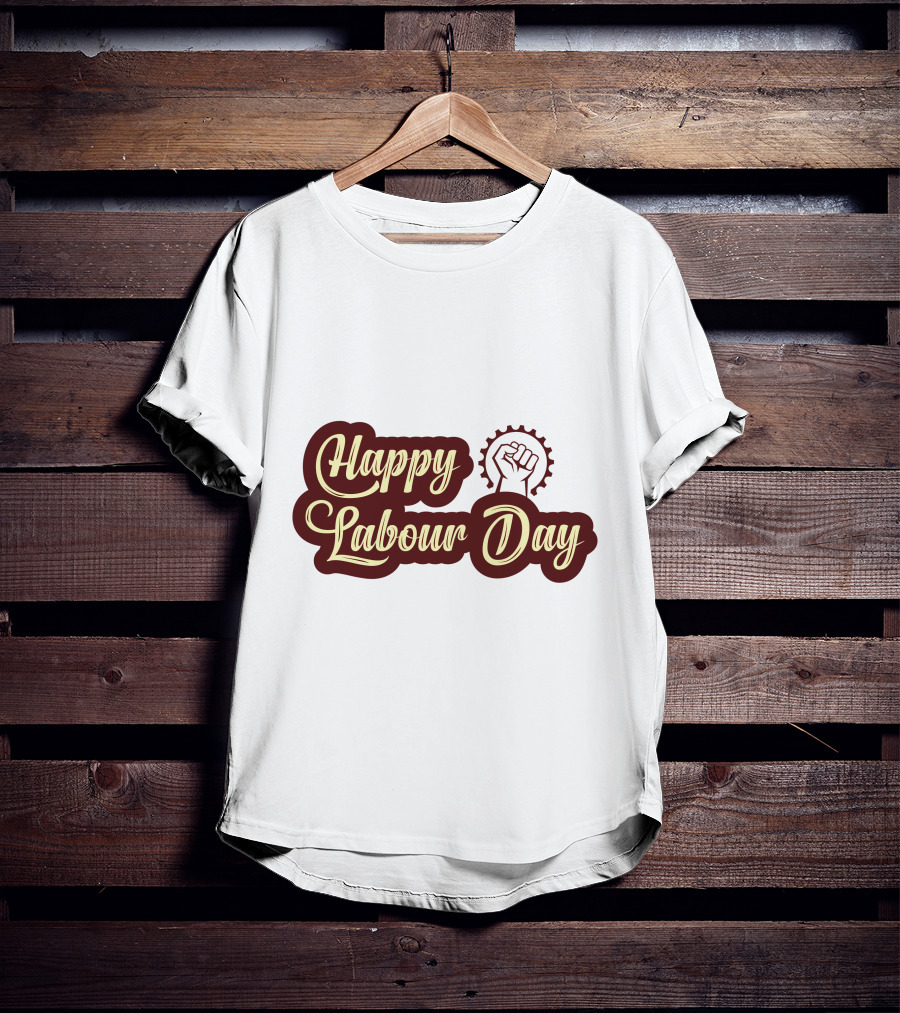 Happy Labour Day Fist And Gear T-Shirt