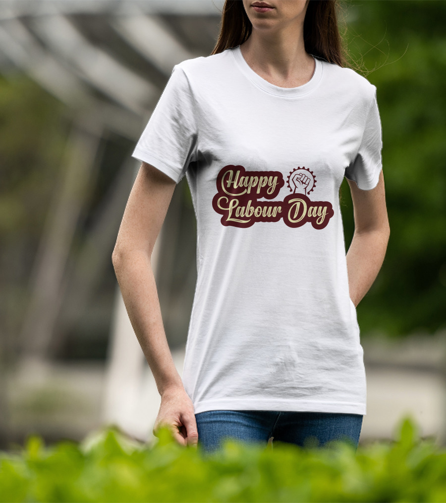 Happy Labour Day Fist And Gear T-Shirt
