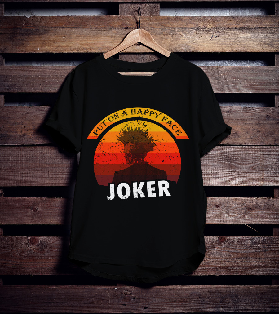 Put On A Happy Face Joker Sunset T-Shirt