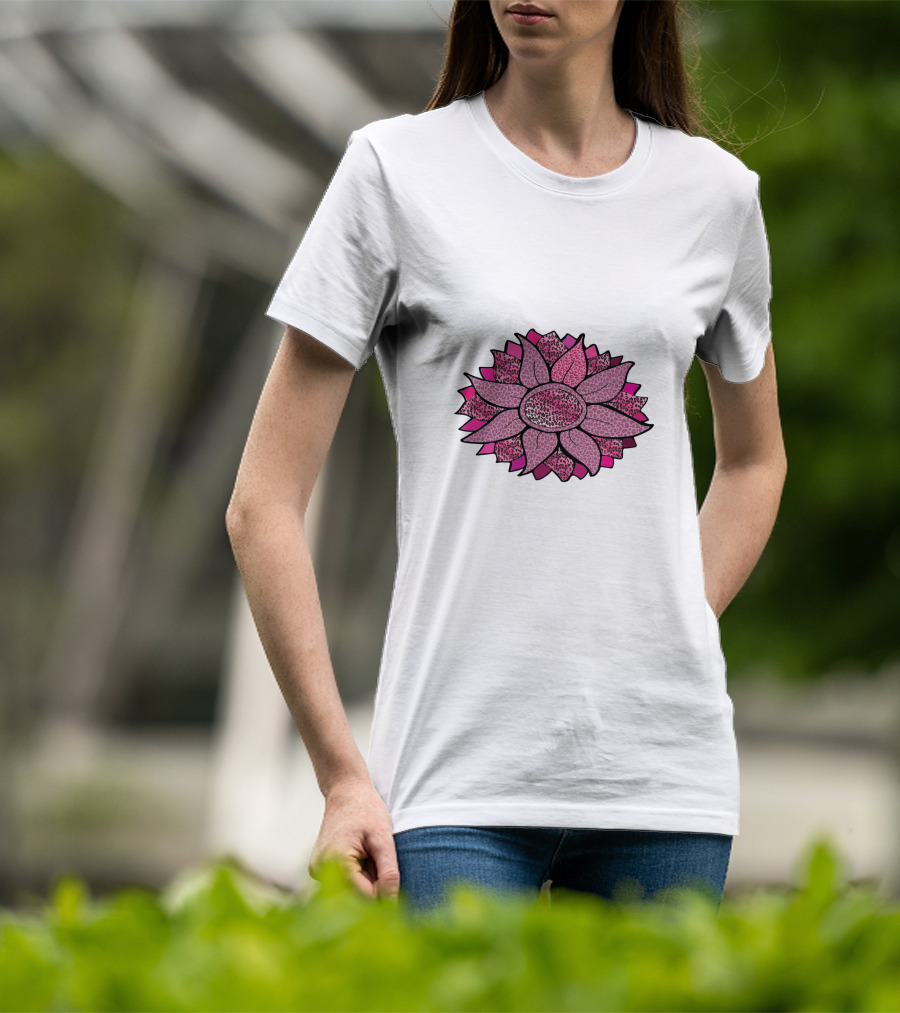 Pink Sunflower Unique Blossom T-Shirt