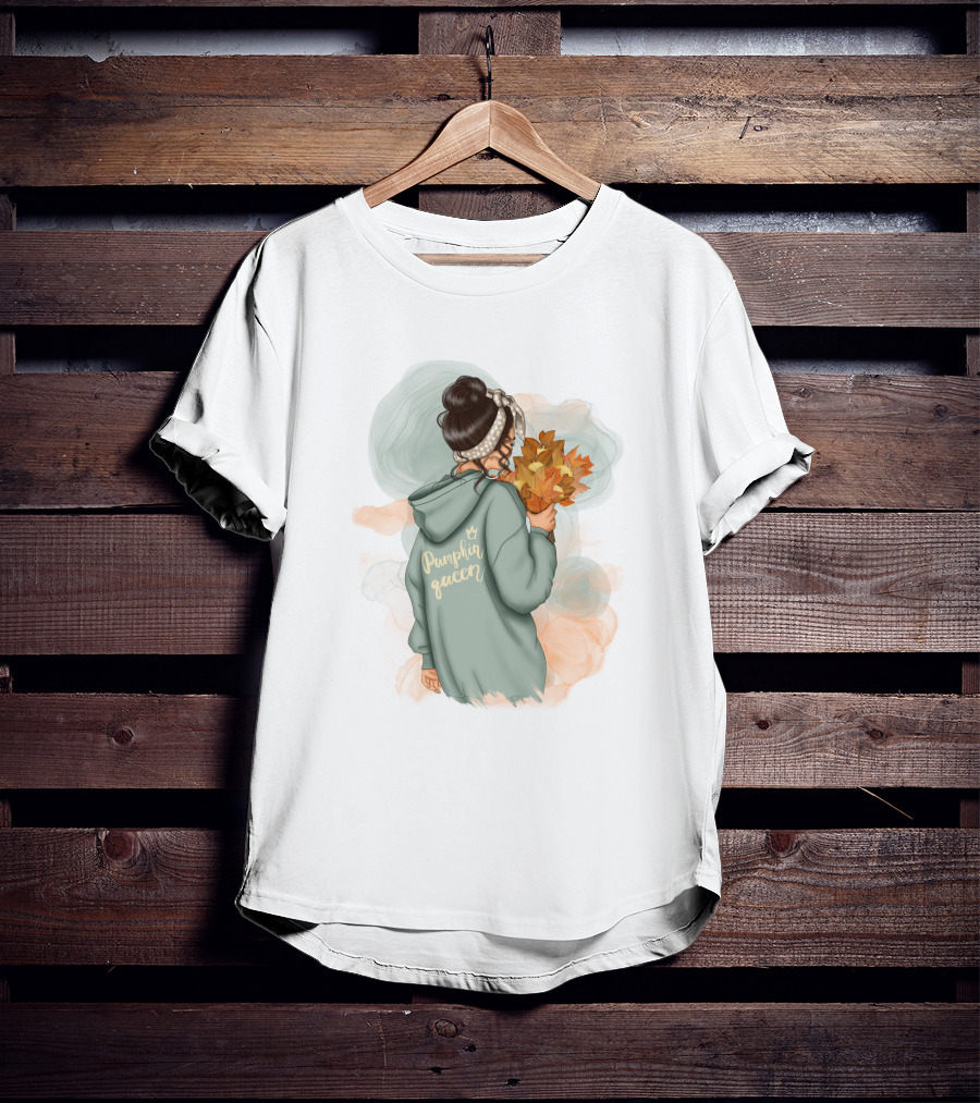 Pumpkin Queen Cozy Fall Aesthetic T-Shirt