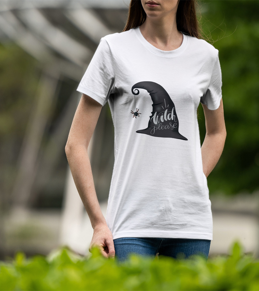 Witch Please Hat With Hanging Spider T-Shirt