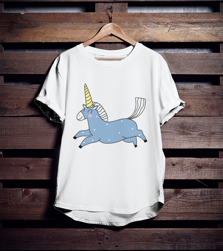 Cute Happy Polka Dot Unicorn T-Shirt