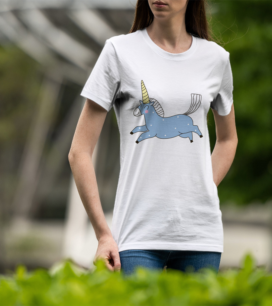 Cute Happy Polka Dot Unicorn T-Shirt