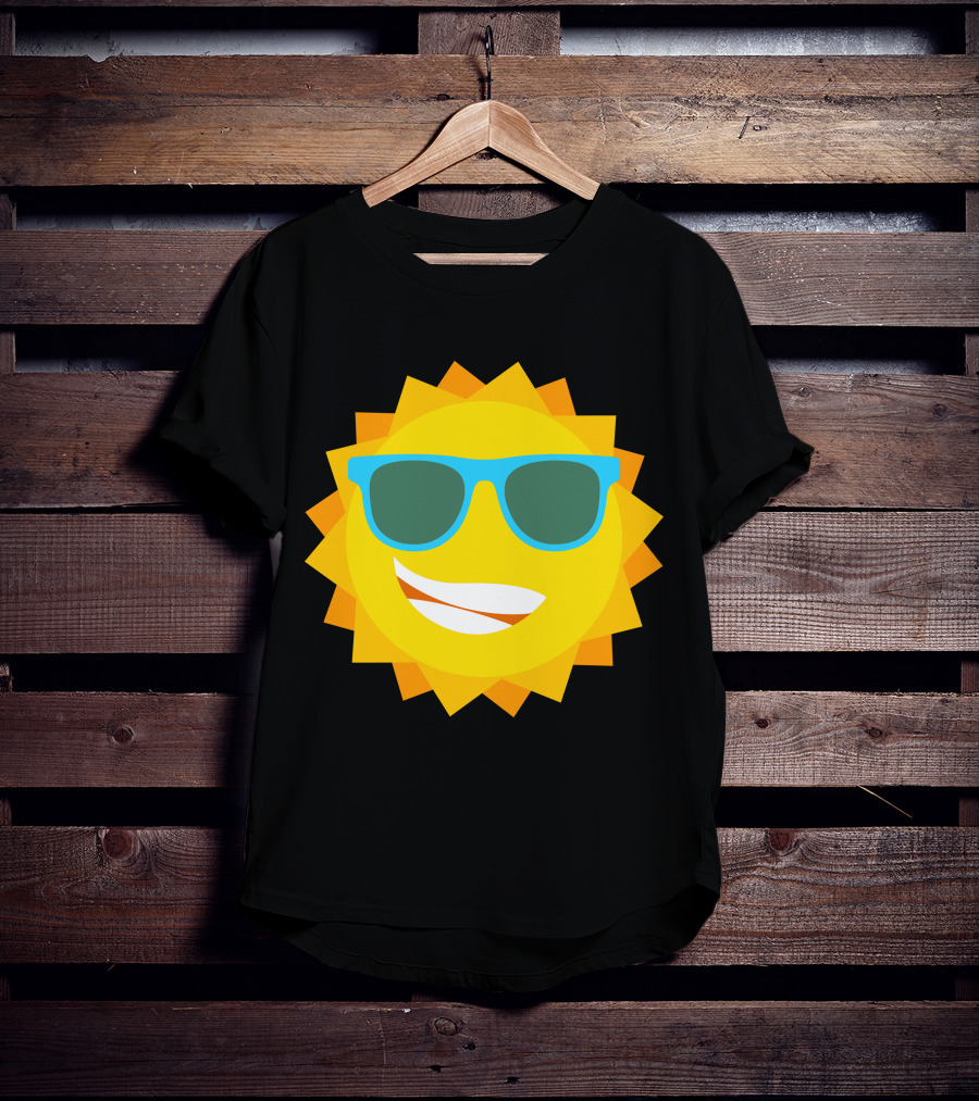 Cool Sun With Blue Sunglasses T-Shirt
