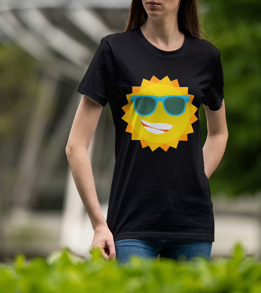 Cool Sun With Blue Sunglasses T-Shirt