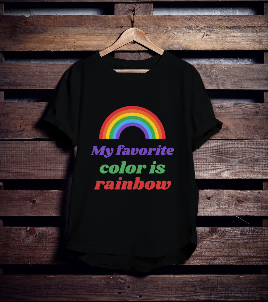 My Favorite Color Is Rainbow Vibrant Arch Spectrum T-Shirt