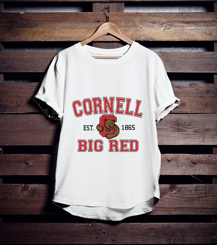 Cornell University Big Red Bear Logo Est 1865 T-Shirt