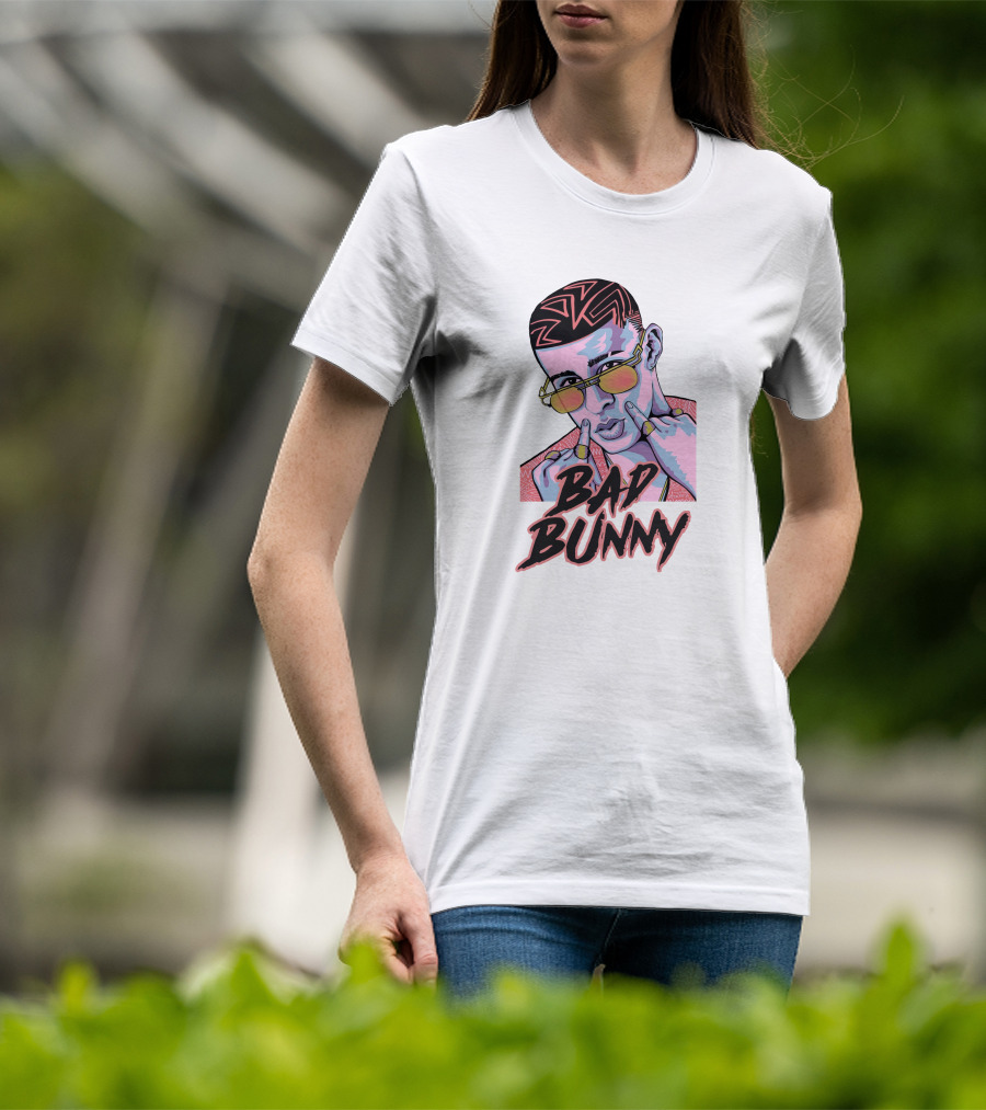Bad Bunny Hip Hop Retro Sunglasses T-Shirt